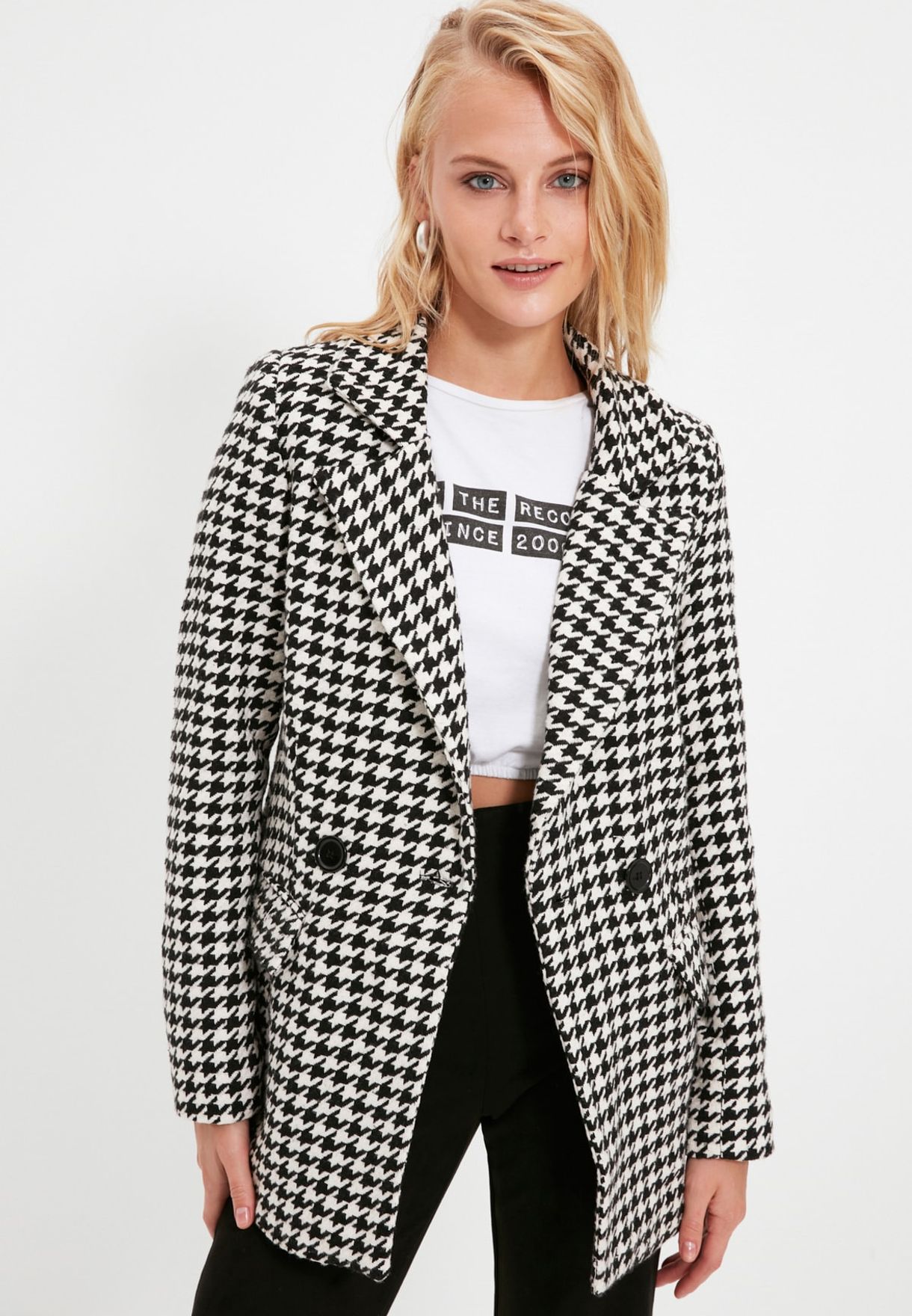 Buy Trendyol checks Dogtooth Print Jacket for Women in Manama, other ...