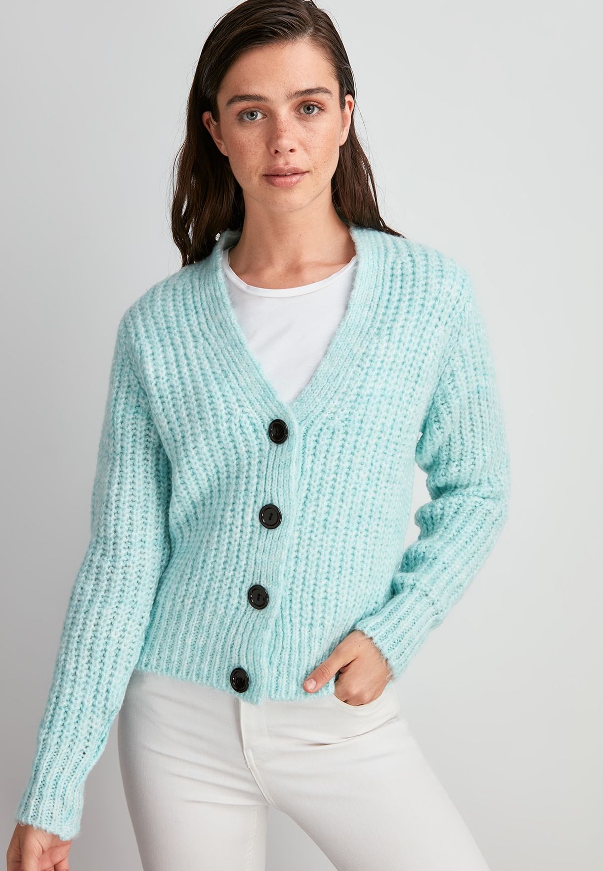 Buy Trendyol green Knitted Cardigan for Women in MENA, Worldwide
