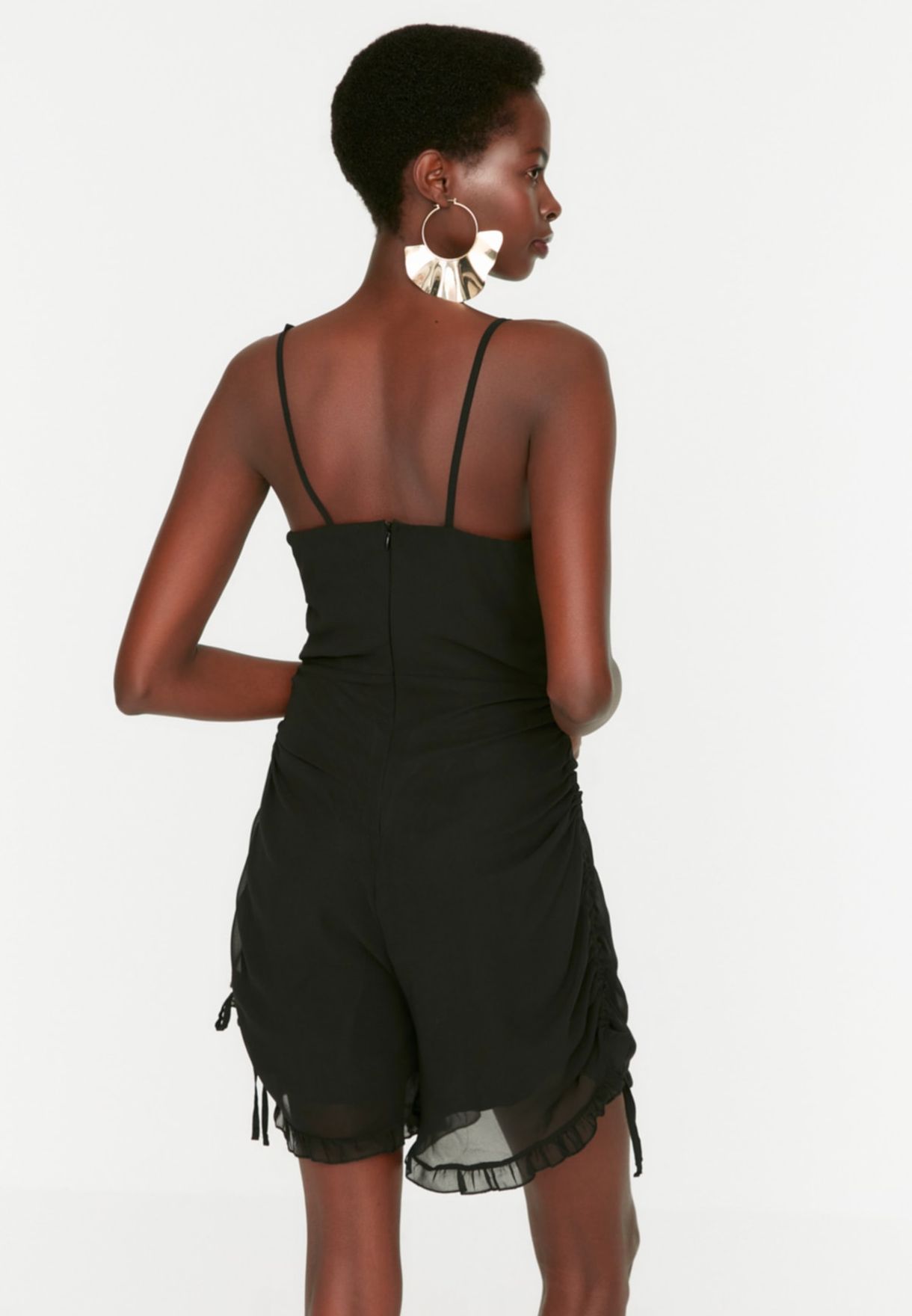 Strappy Ruffle Detail Playsuit