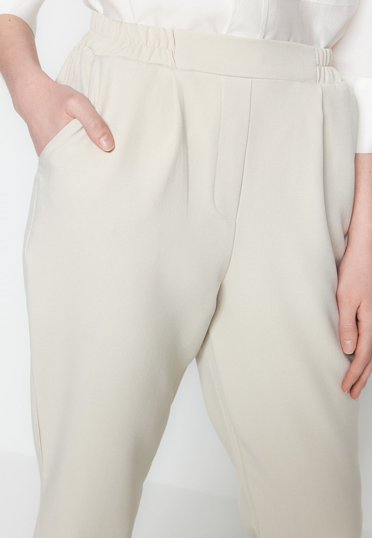 High Waist Pocket Detail Pants