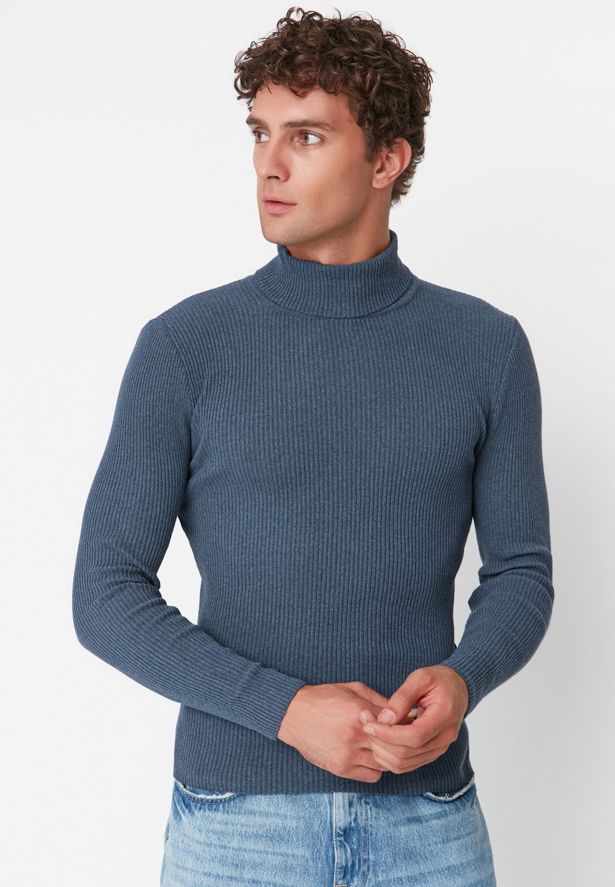 Corduroy Turtle Neck Sweater