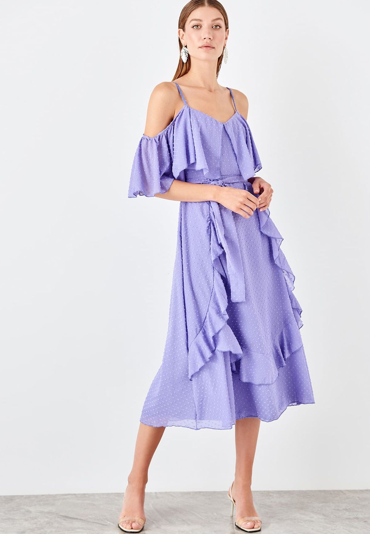 bardot bea cold shoulder dress