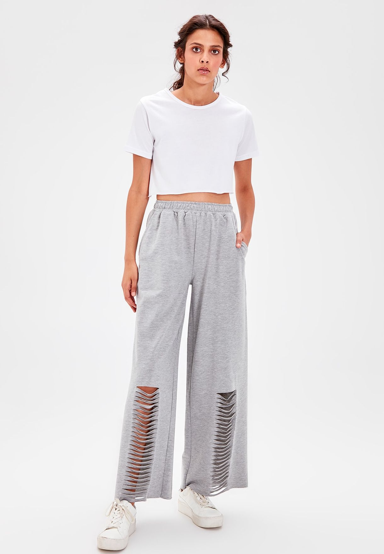 cut out sweatpants