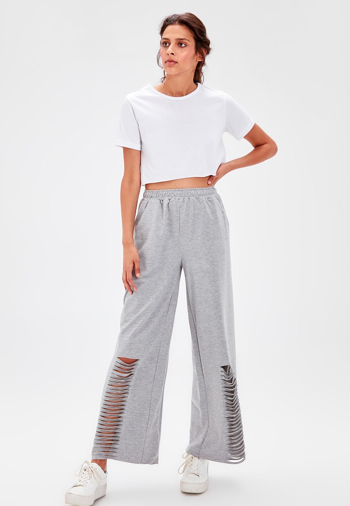 cut out sweatpants