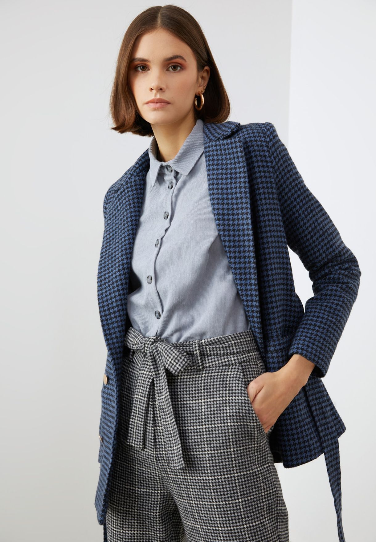 Buy Trendyol checks Checked Tailored Blazer for Women in Manama, Riffa