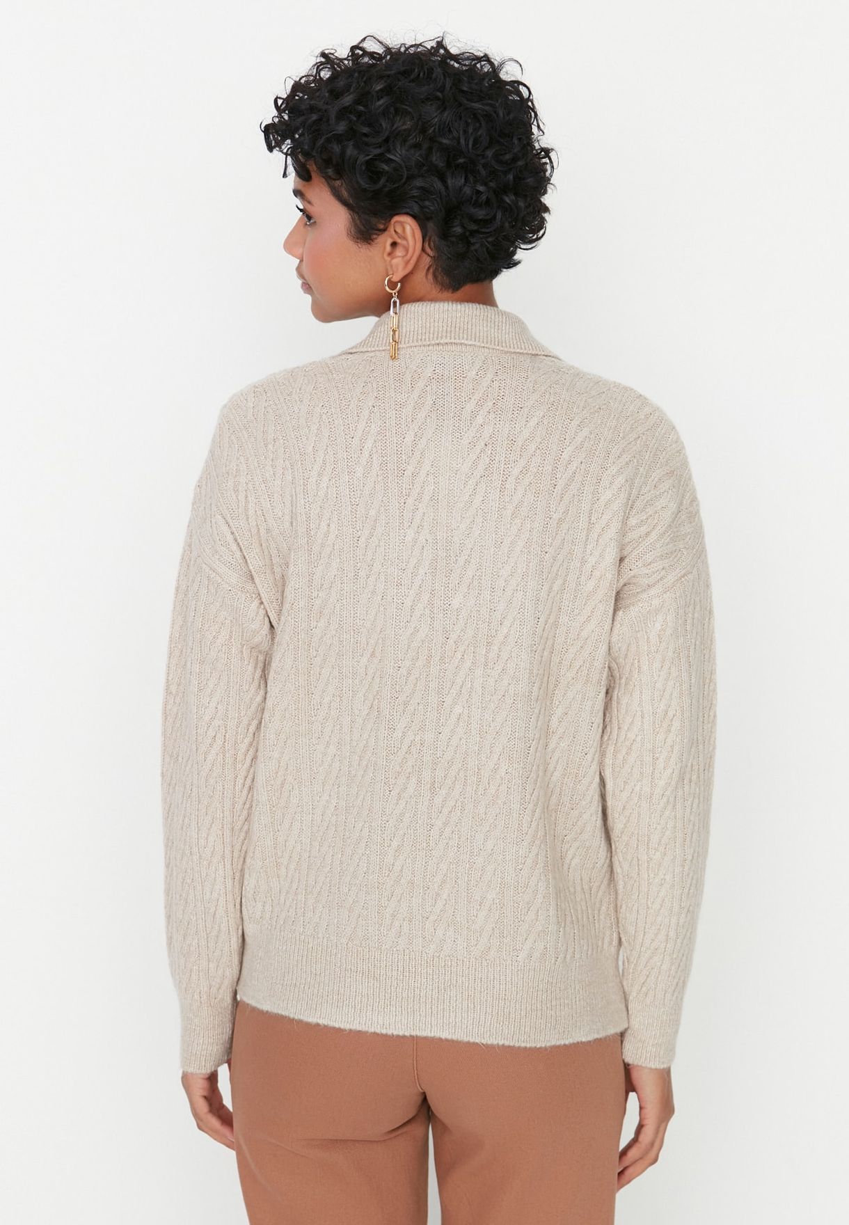 Polo Neck Knitwear Sweater