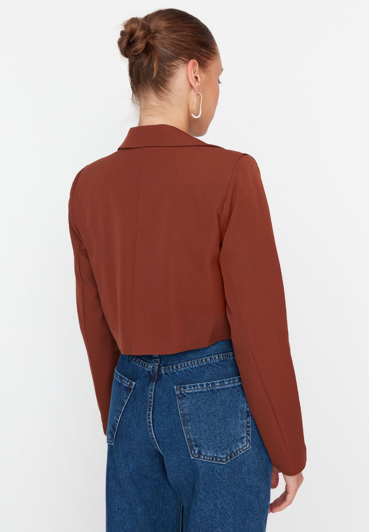 Surplice Neck Crop Jacket