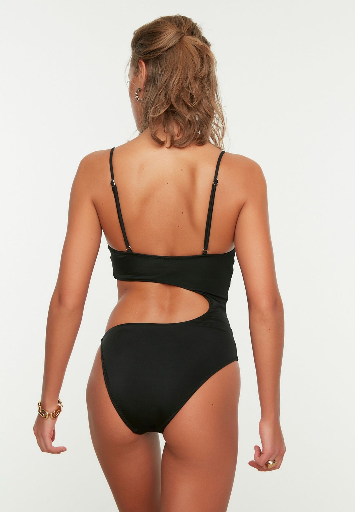 Strappy Cut Out Detail Swimsuit
