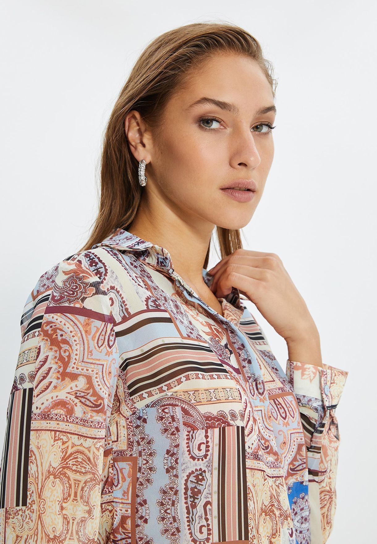 tropical print shirt womens