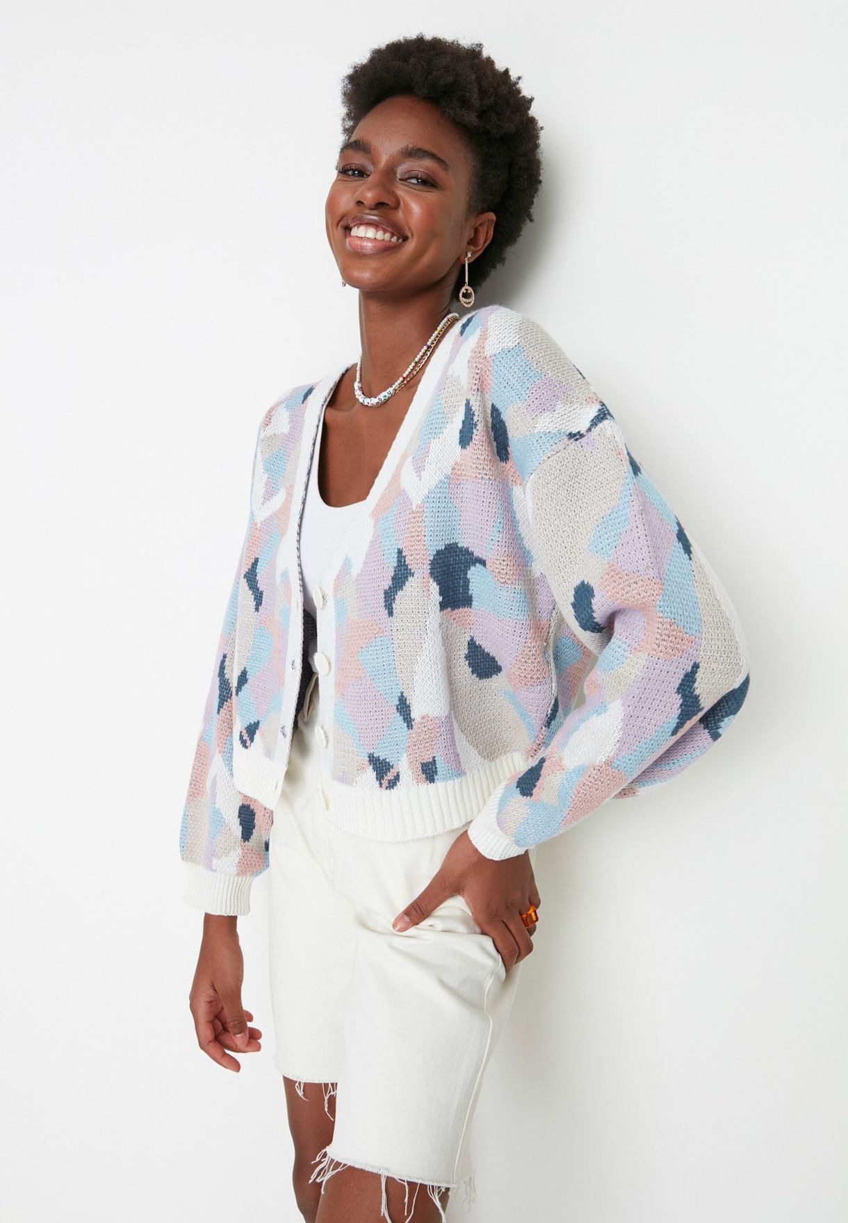 Button Down Knitted Cardigan
