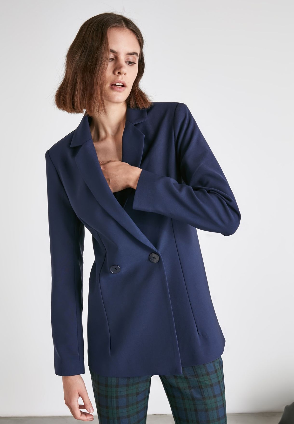 Buy Trendyol navy Tailored Blazer for Women in MENA, Worldwide
