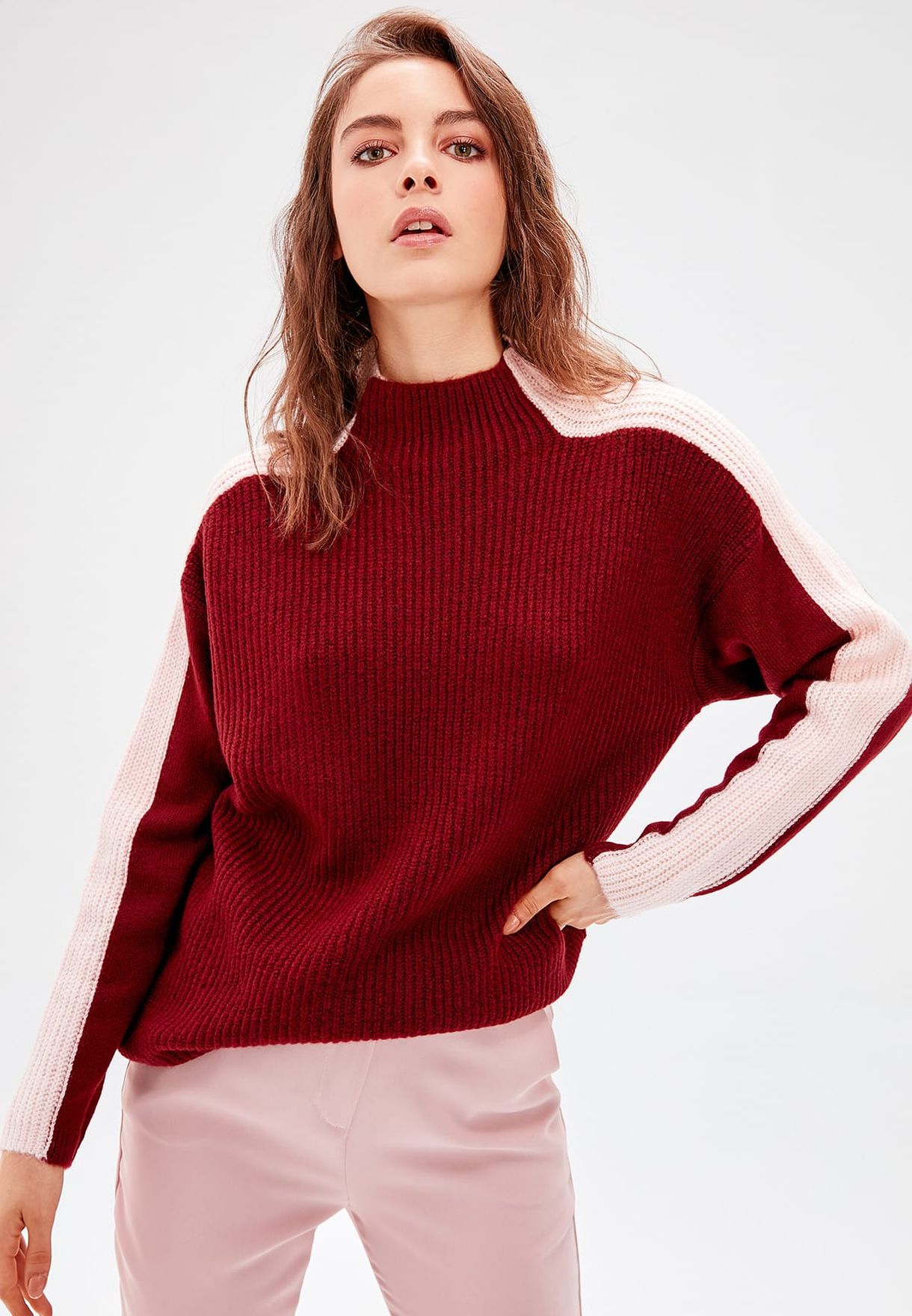 Buy Trendyol multicolor Colorblock Sweater for Women in MENA, Worldwide