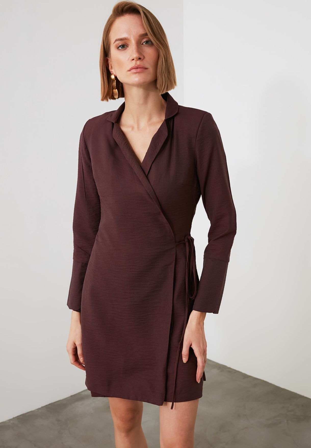 side tie wrap dress