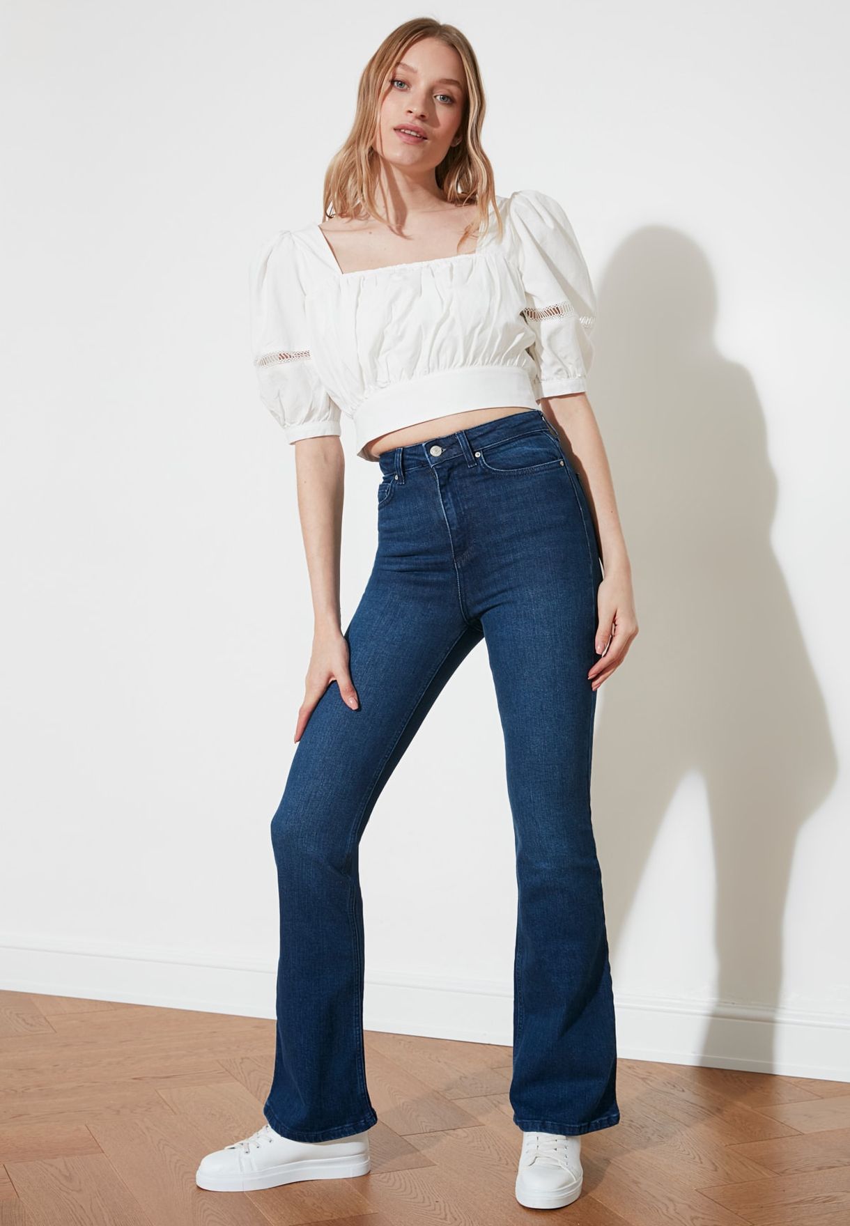 shape high waist flared jeans only